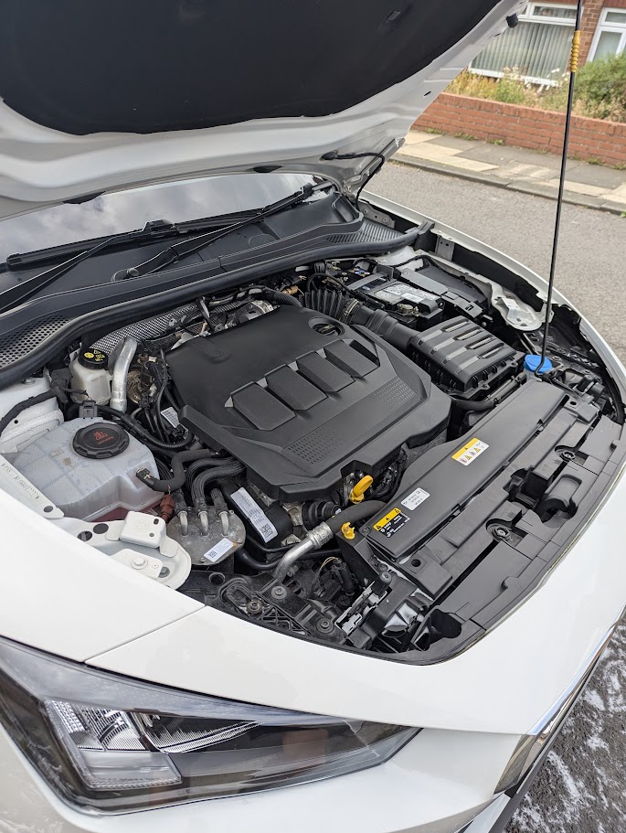 Detailed engine bay finished presentation